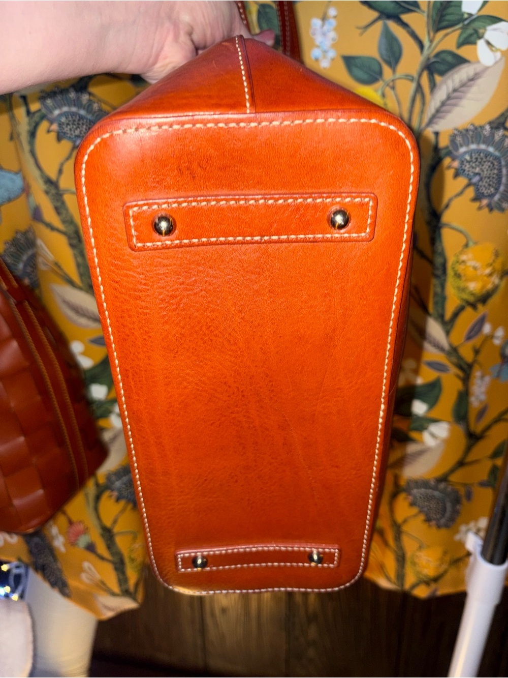 Dooney And Bourke Toscana Florentine Cognac Turnlock Hobo Purse - Picture 10 of 13